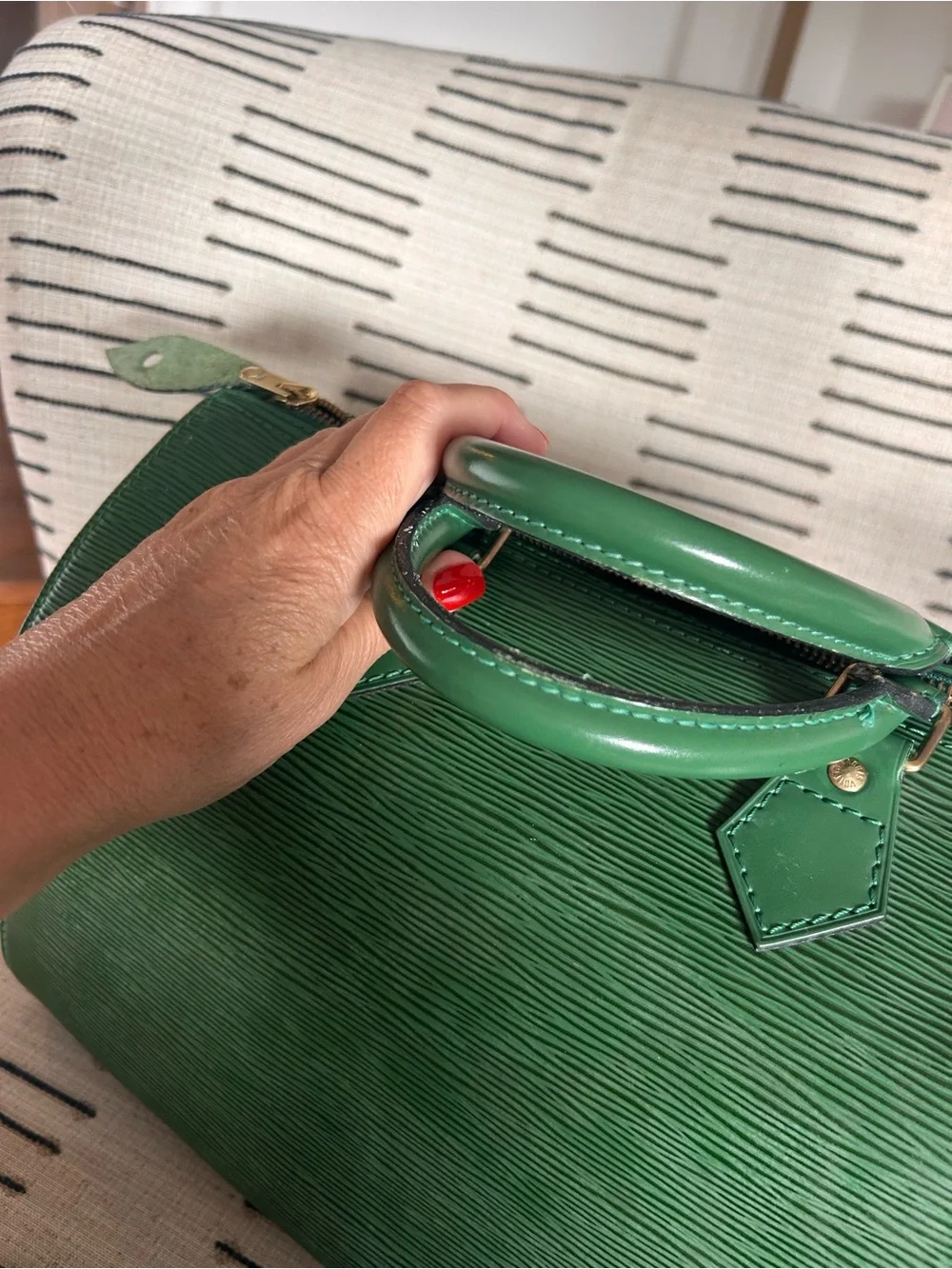 Louis Vuitton Green Epi Leather Speedy 40 with Matching Wallet